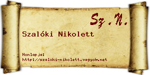 Szalóki Nikolett névjegykártya